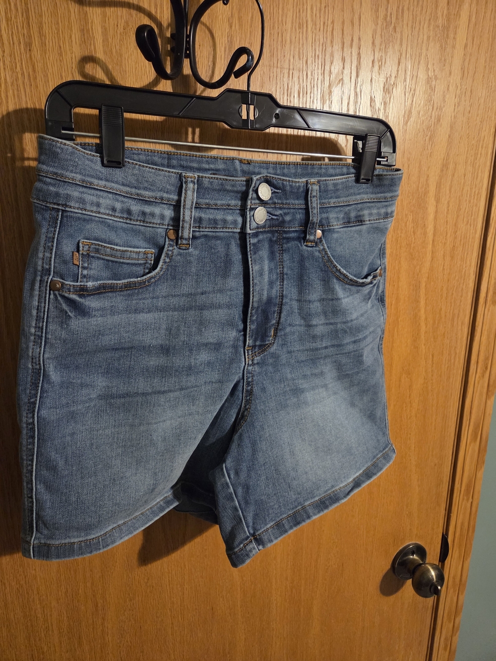 Judy Blue Light Blue Double-Button Denim Shorts